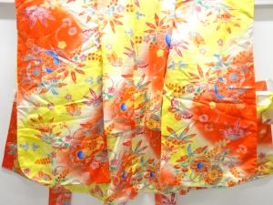 アンティーク　草花模様着物